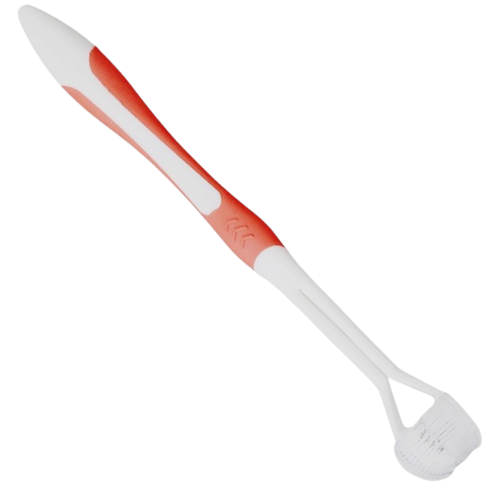 Three-sided Toothbrush For Adults and Kids -Red - Ozerty