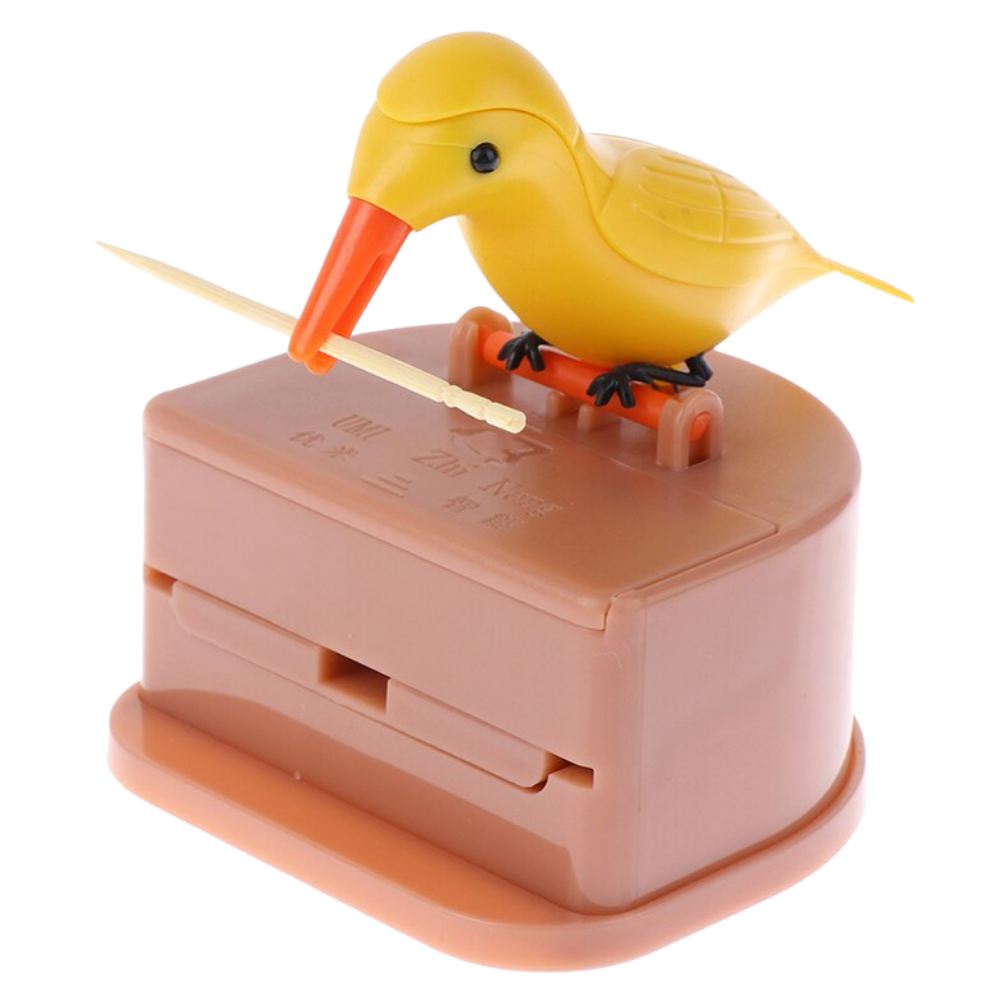 Bird Toothpick Dispenser Box -Brown - Ozerty