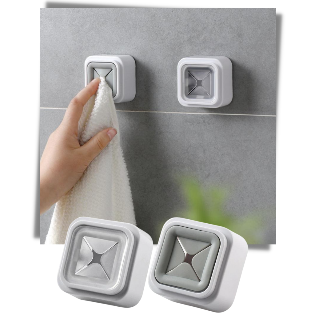 Pack of 3 Adhesive Towel Holders - Ozerty