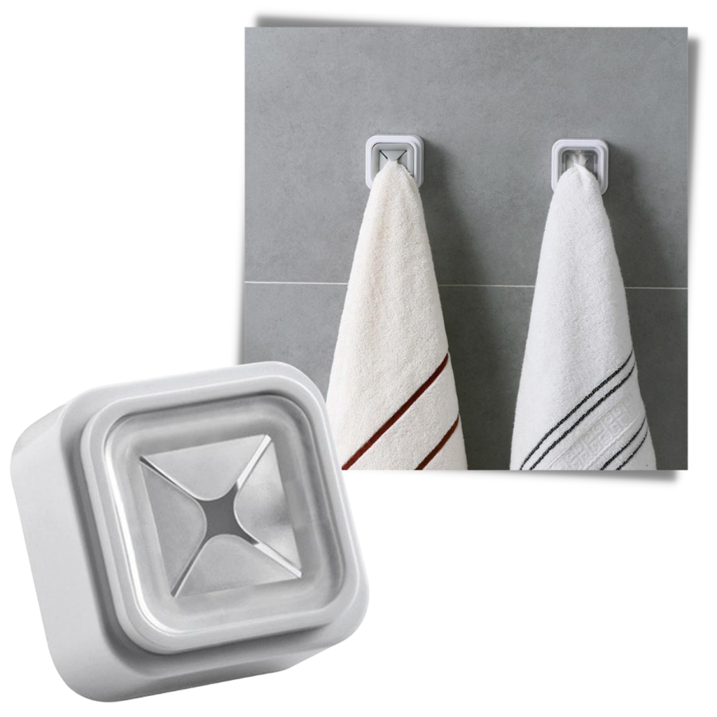 Pack of 3 Adhesive Towel Holders - Ozerty