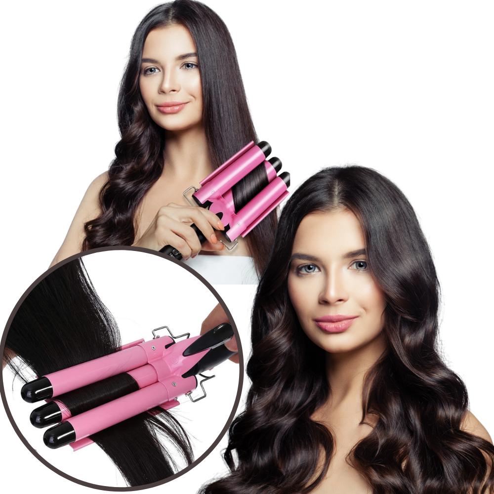 Triple Barrel Ceramic Hair Curler - Ozerty