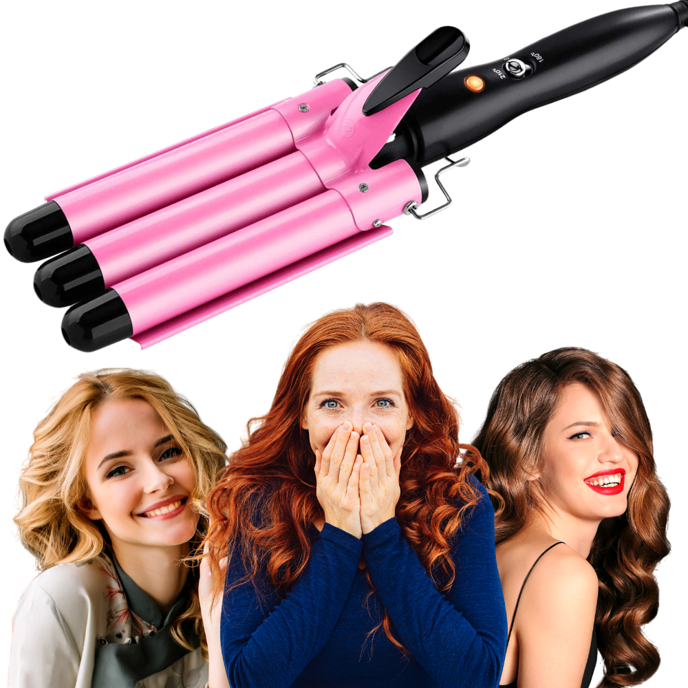 Triple Barrel Ceramic Hair Curler - Ozerty