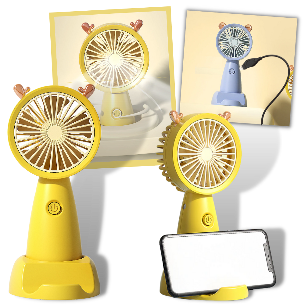 Mini USB Fan With Phone Holder - Ozerty