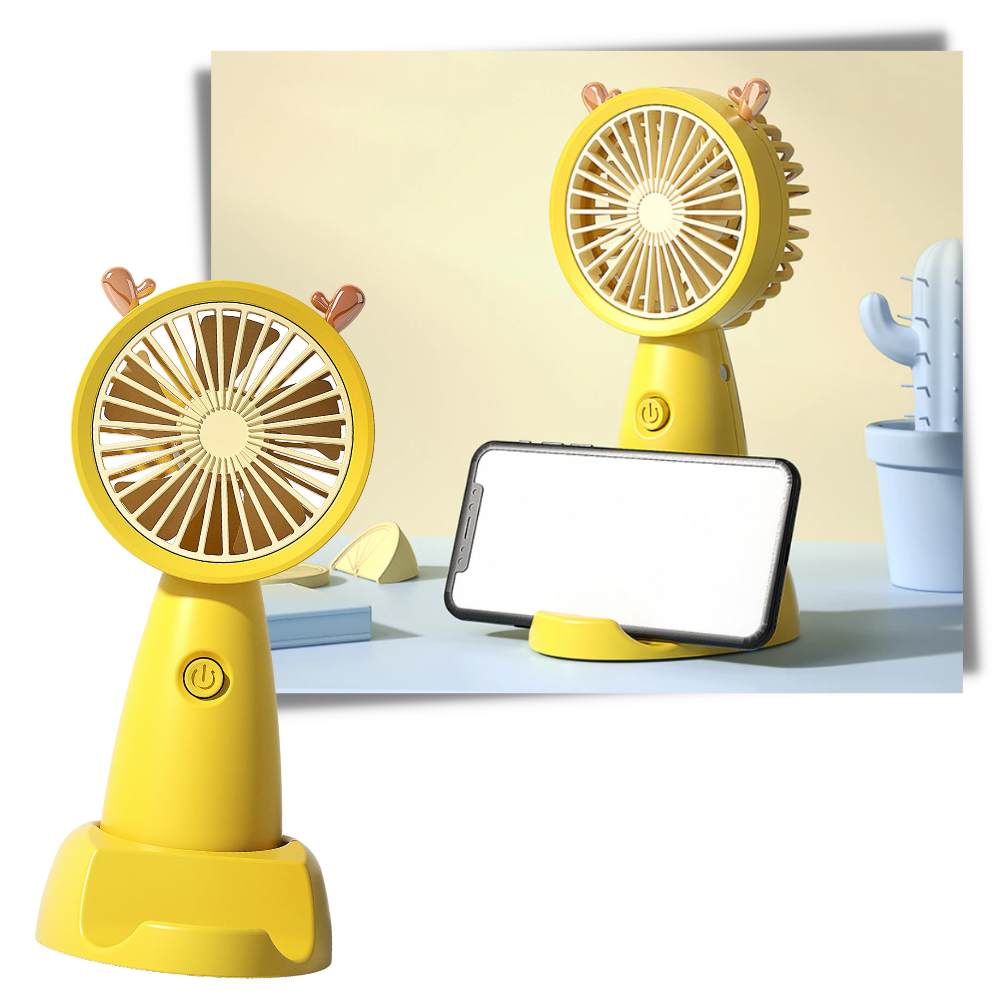 Mini USB Fan With Phone Holder - Ozerty