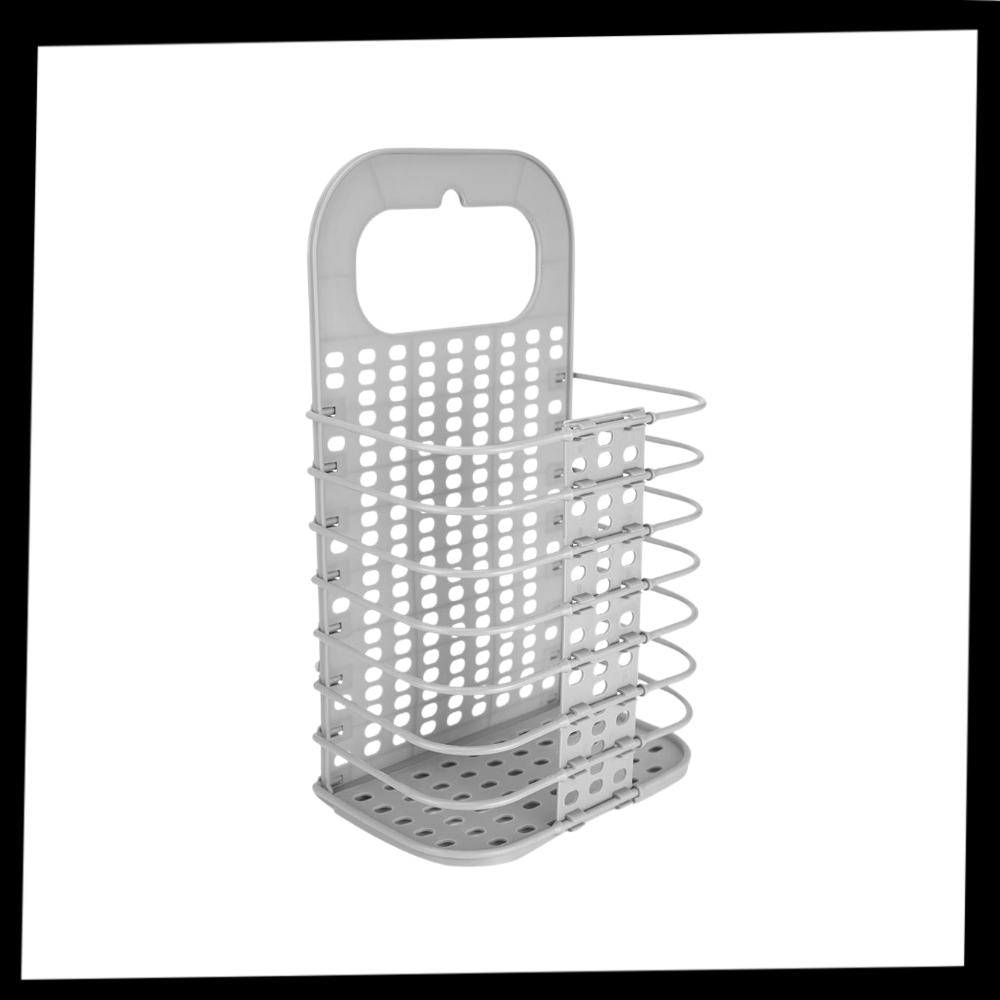 Plastic Folding Wall-Mountable Laundry Basket - Ozerty