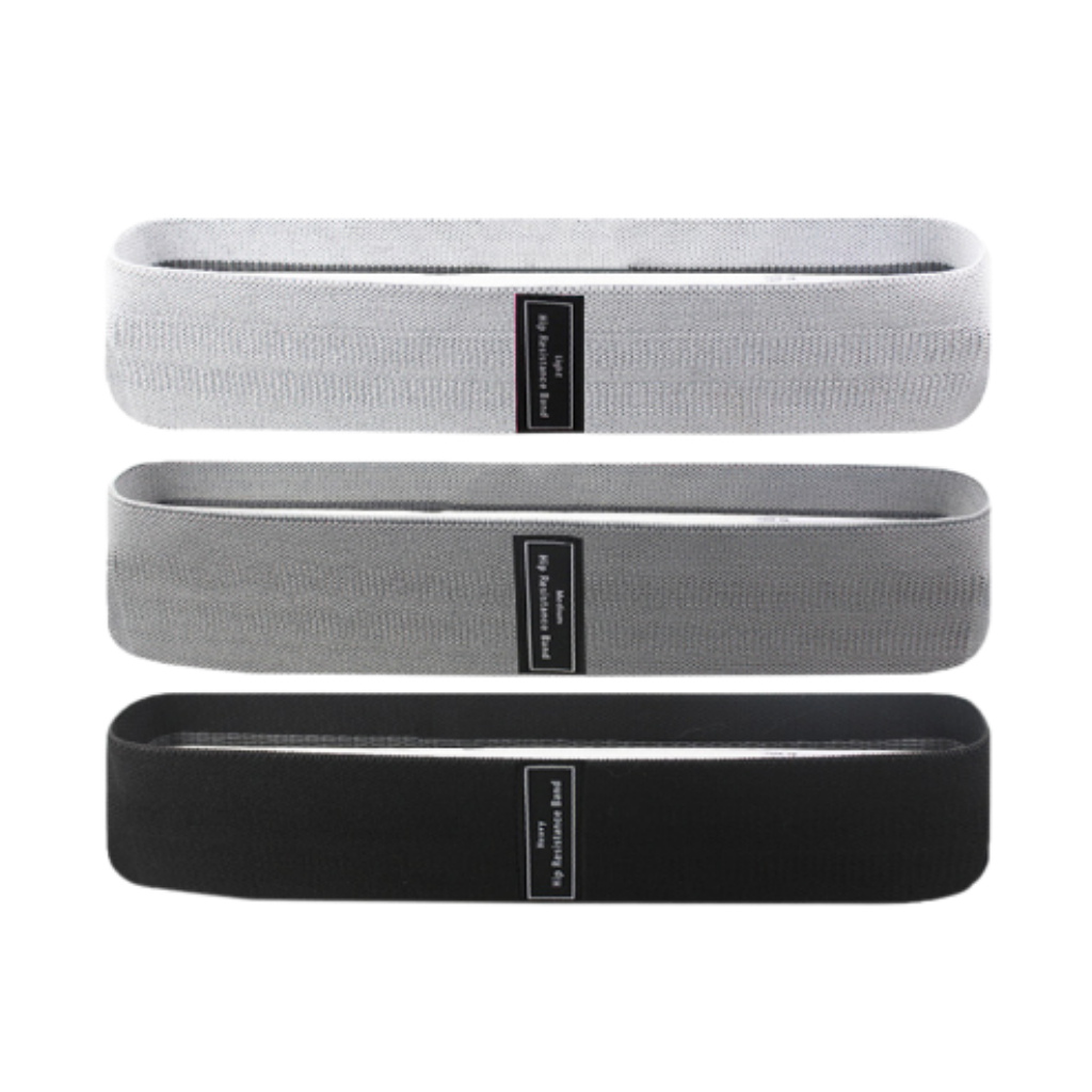 Resistance Elastic Band 3 pcs Set -Double Grey Black - Ozerty