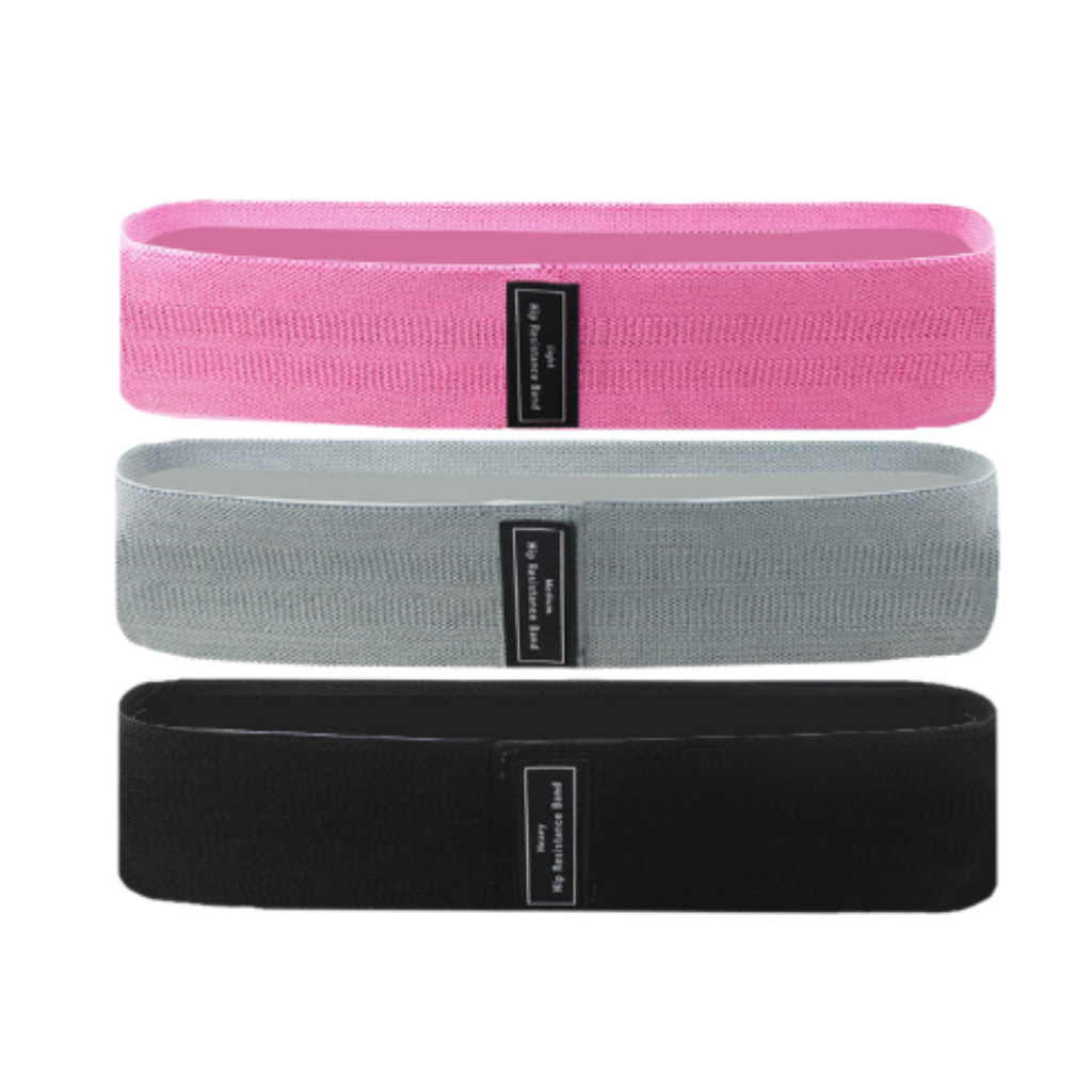 Resistance Elastic Band 3 pcs Set -Pink Grey Black - Ozerty