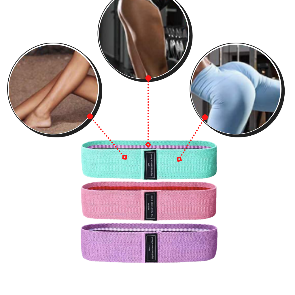 Resistance Elastic Band 3 pcs Set - Ozerty