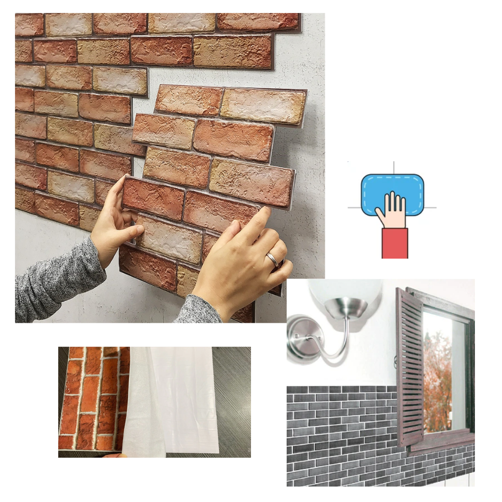 Peel and Stick 3D Foam Wall Tiles - Ozerty