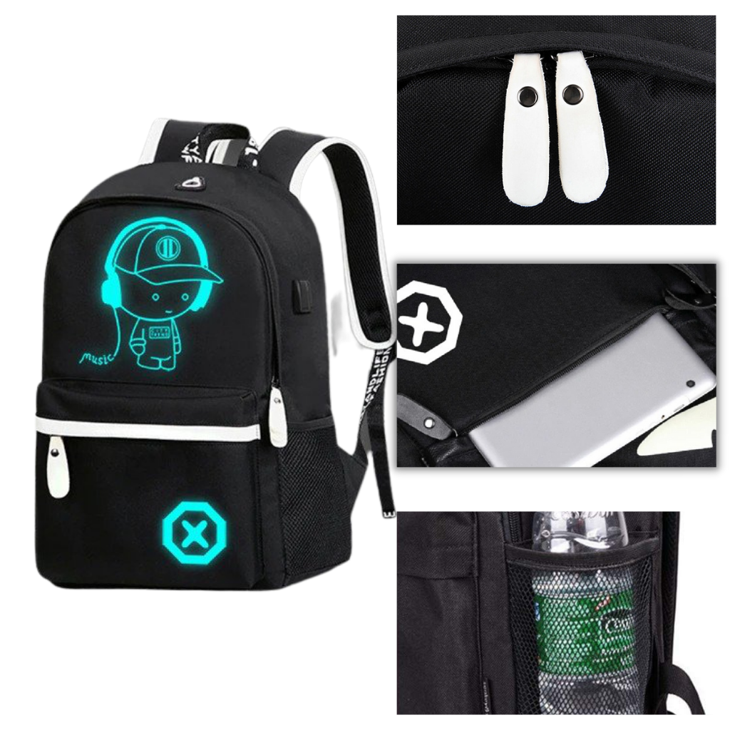 Luminous anime laptop backpack - Ozerty