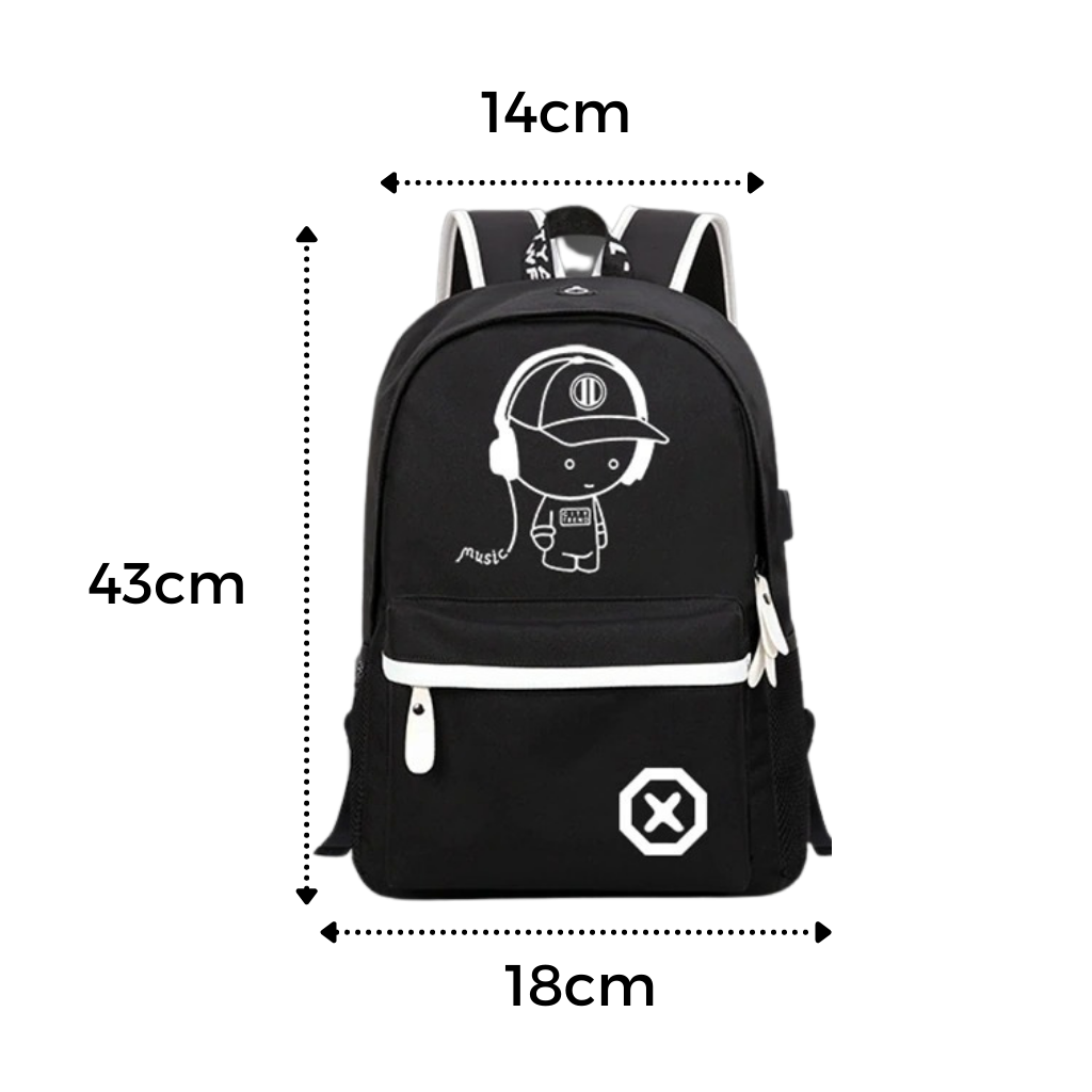 Luminous anime laptop backpack - Ozerty