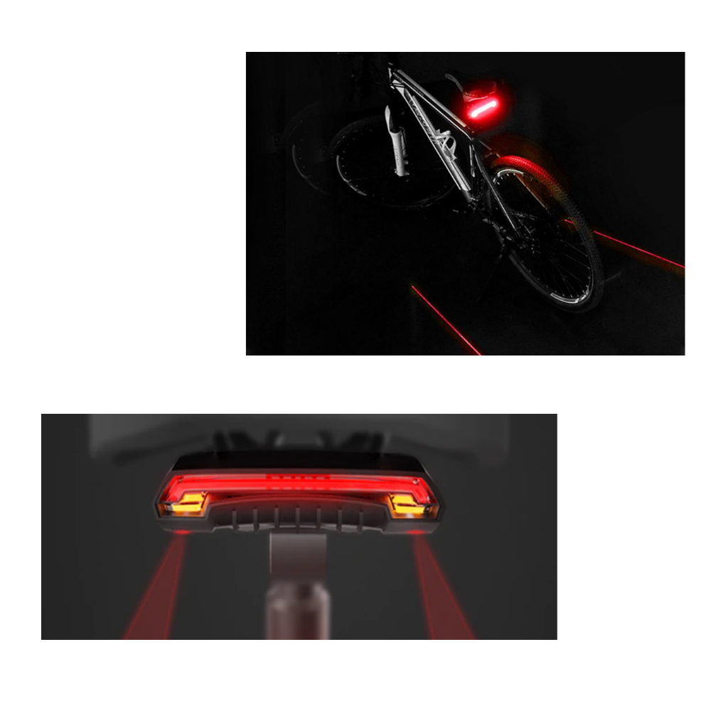 Bike Safety Tail Light with Indicators - Ozerty