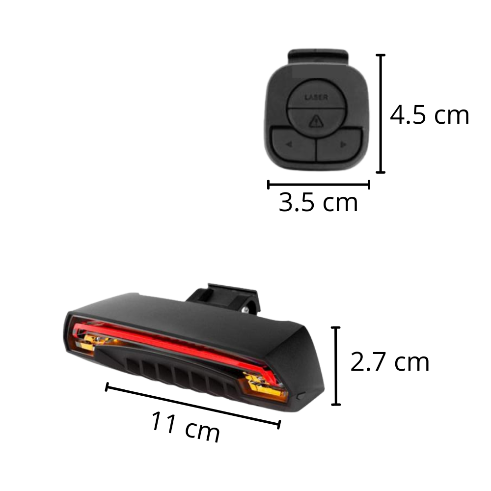 Bike Safety Tail Light with Indicators - Ozerty