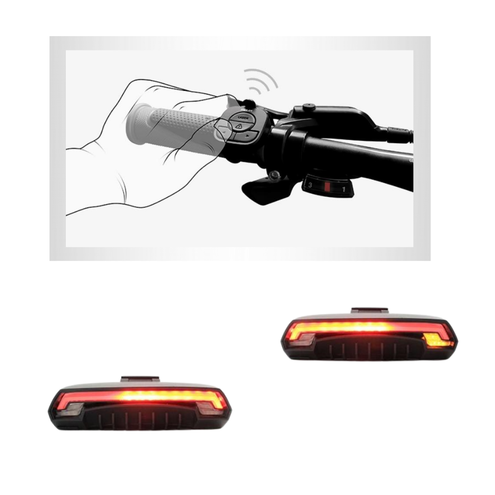 Bike Safety Tail Light with Indicators - Ozerty