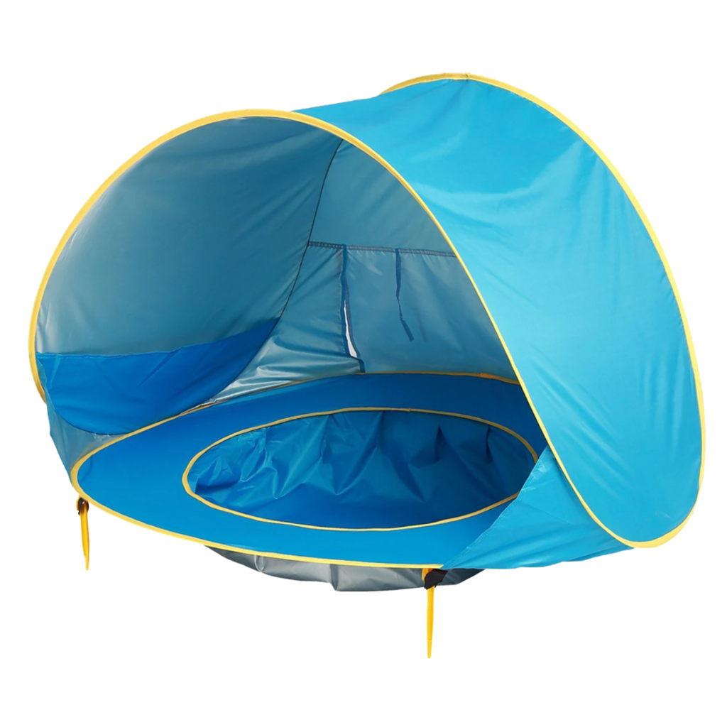 Portable Baby Beach Tent with Mini Pool -Blue - Ozerty