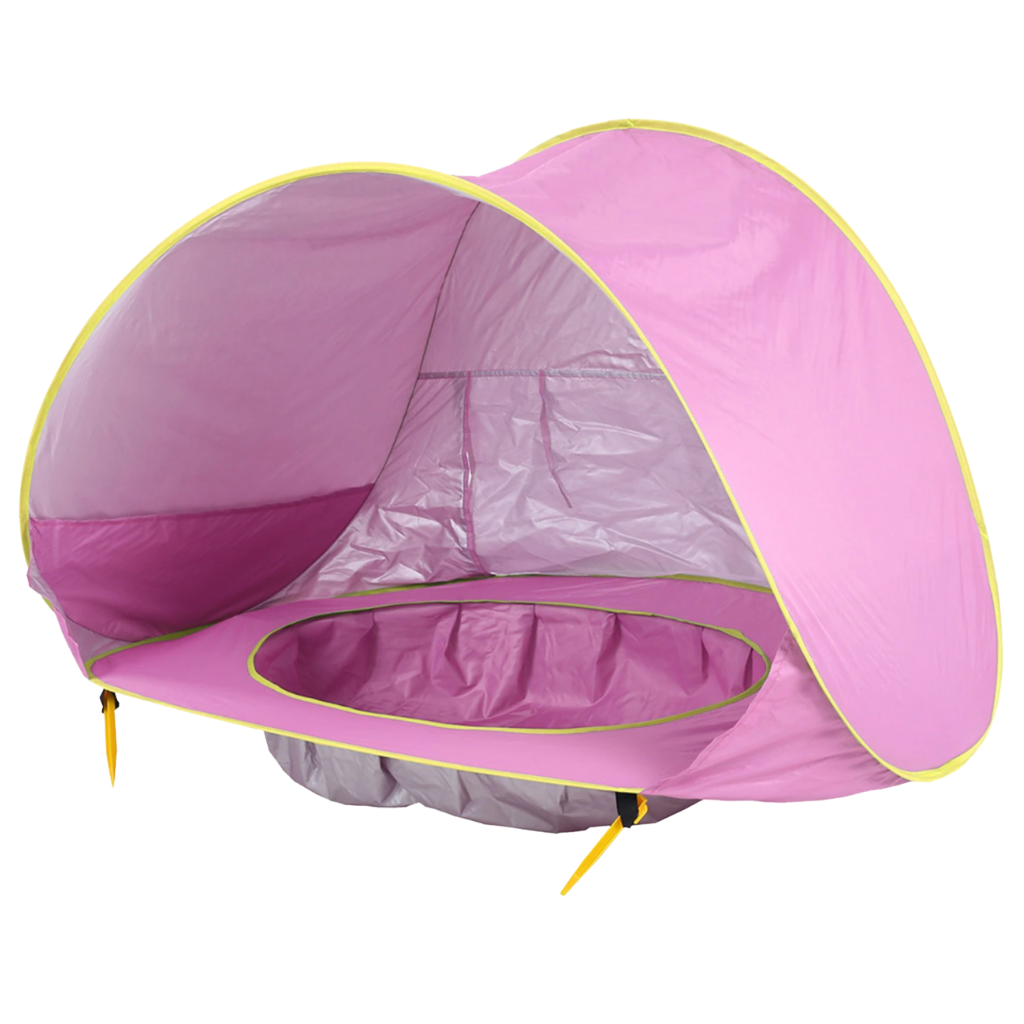 Portable Baby Beach Tent with Mini Pool -Pink - Ozerty