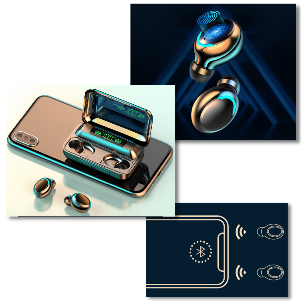 Bluetooth earphones with charging battery box - Ozerty