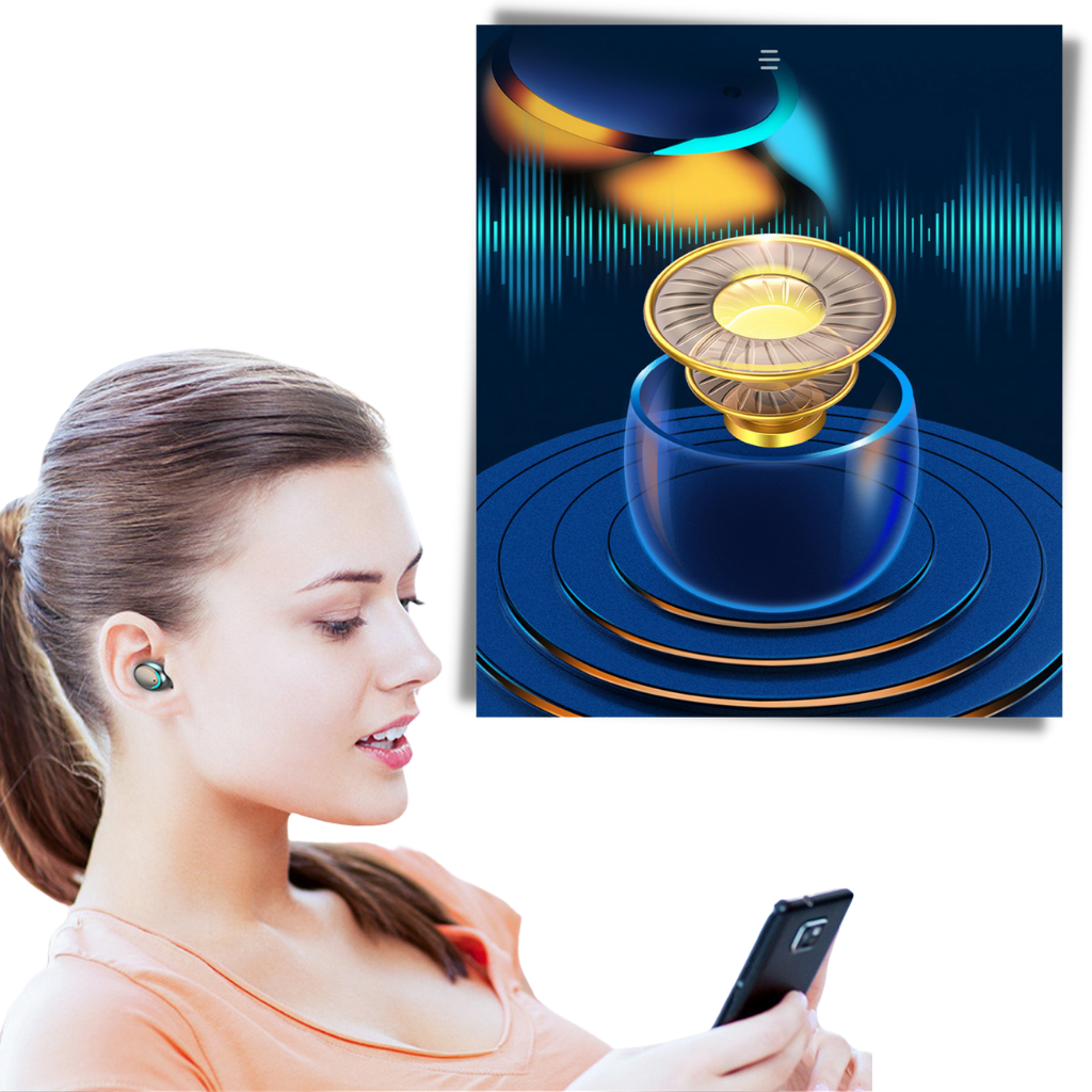 Bluetooth earphones with charging battery box - Ozerty