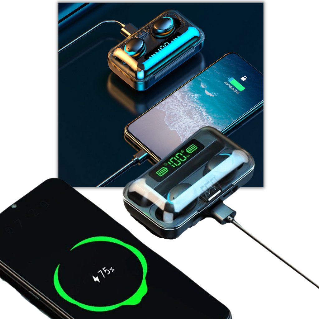 Bluetooth earphones with charging battery box - Ozerty