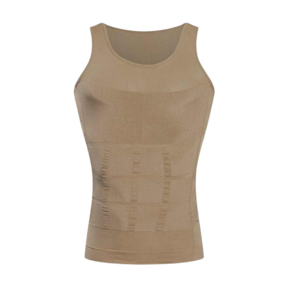 Slimming Body Shaper Undershirt -Beige - Ozerty