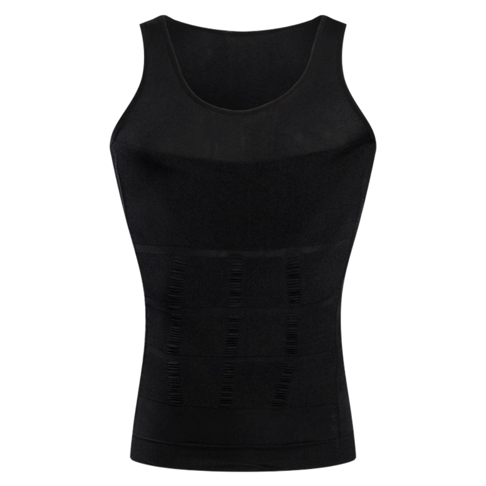 Slimming Body Shaper Undershirt -Black - Ozerty