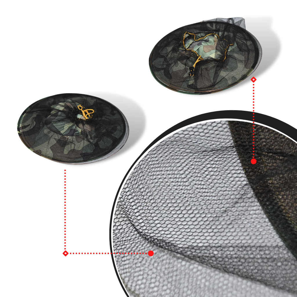 Camouflage Beekeeping Hat with Nylon Mesh Veil - Ozerty