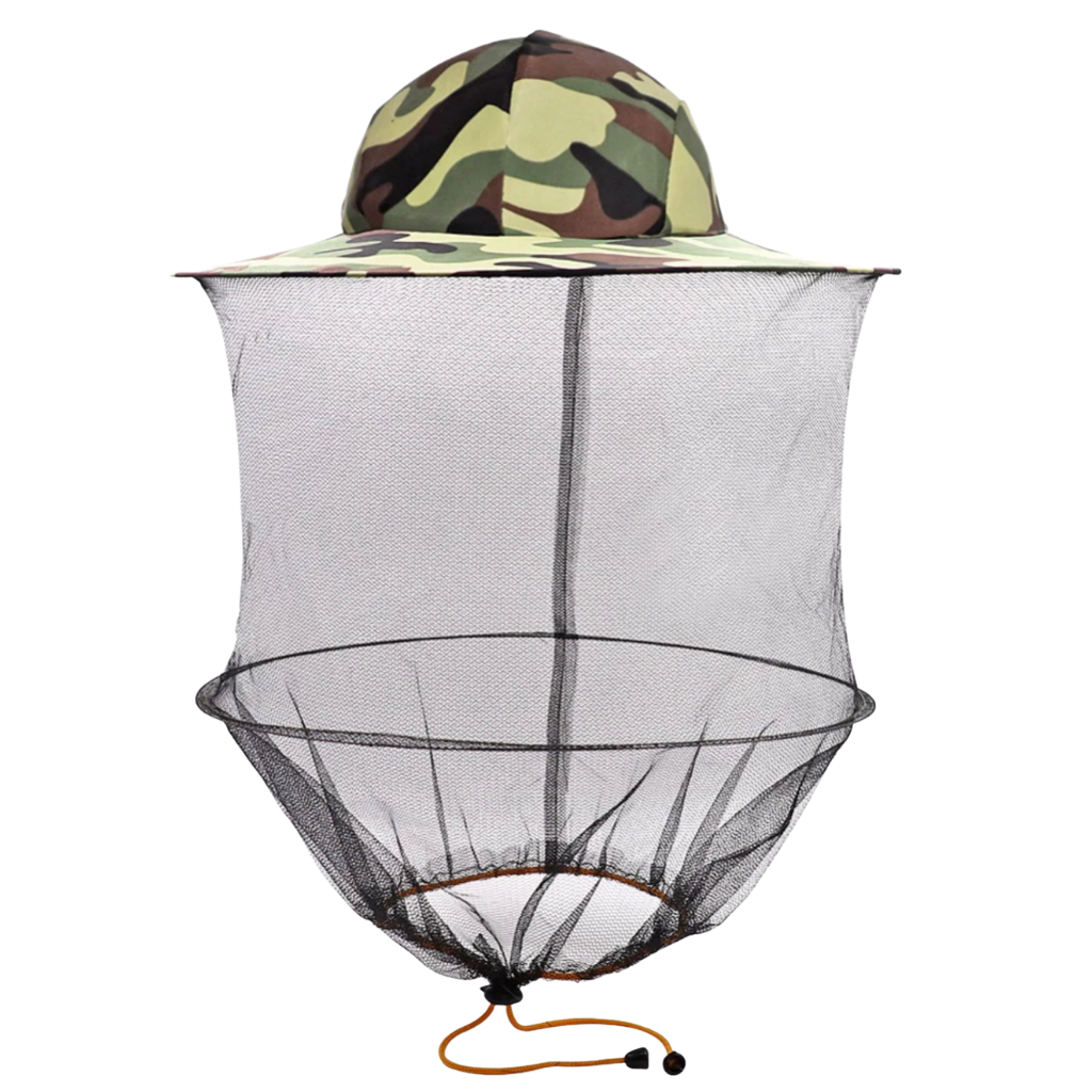 Camouflage Beekeeping Hat with Nylon Mesh Veil - Ozerty