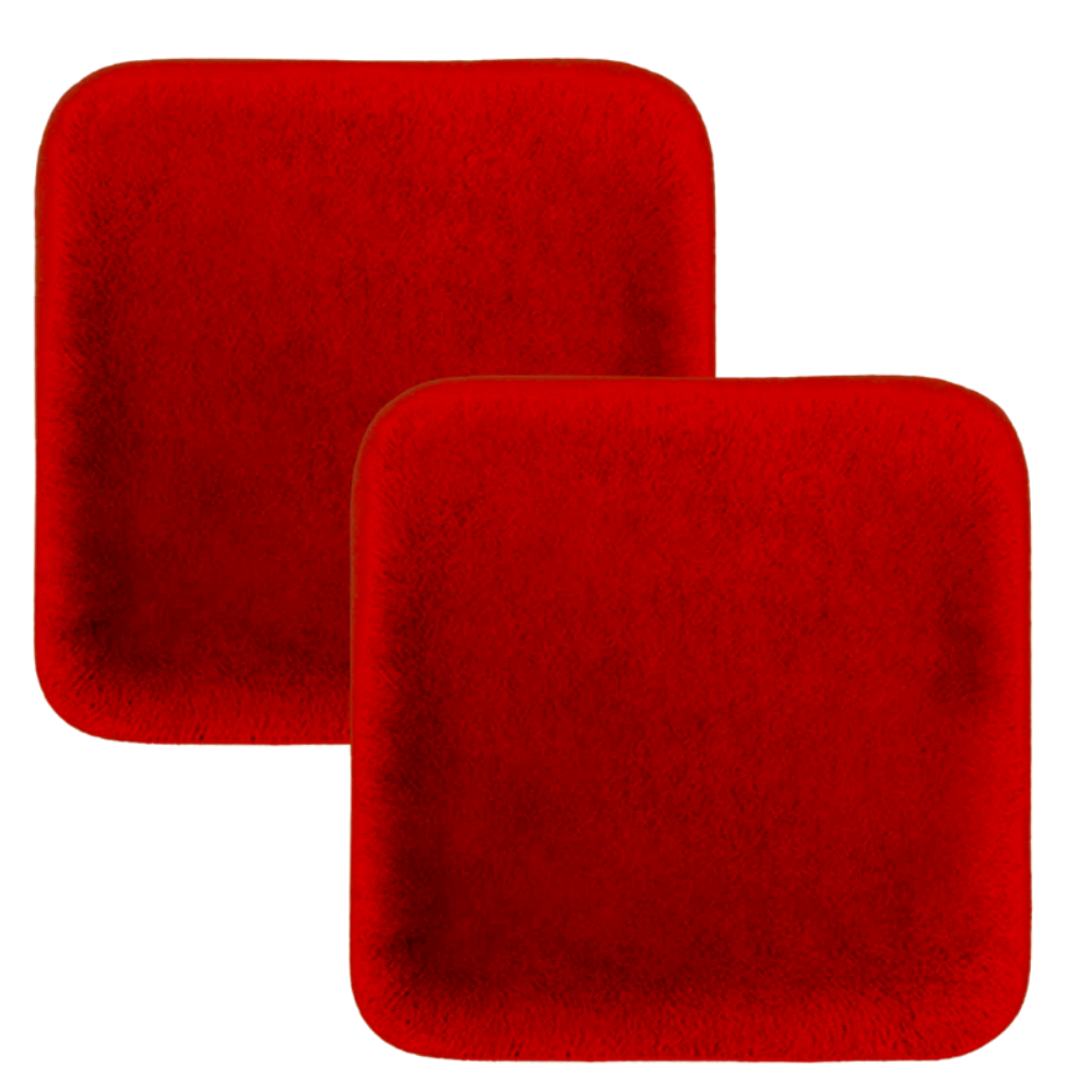 Plush Car Seat Covers -Red - Ozerty