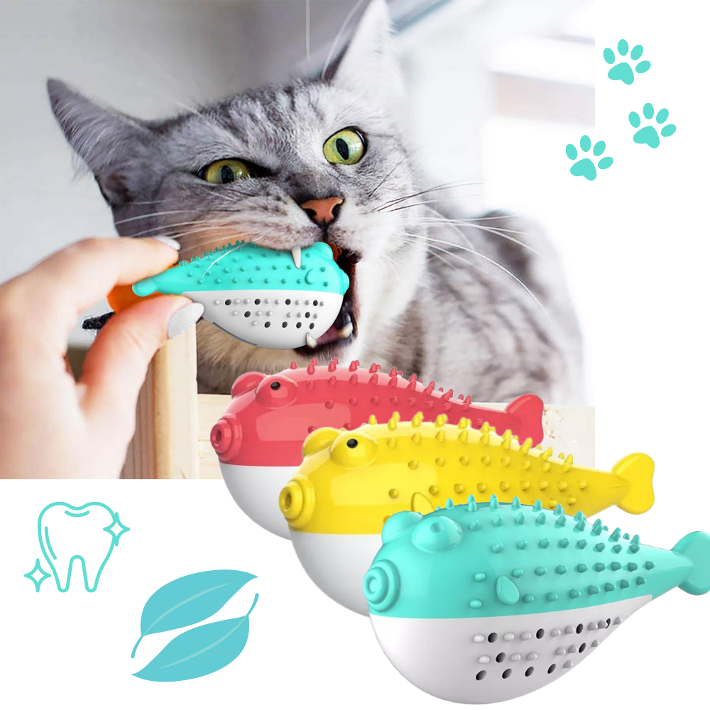 Fish shaped refillable cat toothbrush - Ozerty