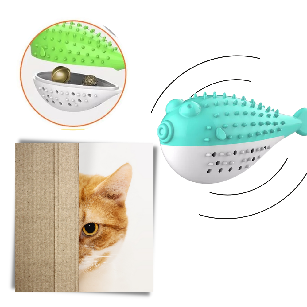 Fish shaped refillable cat toothbrush - Ozerty