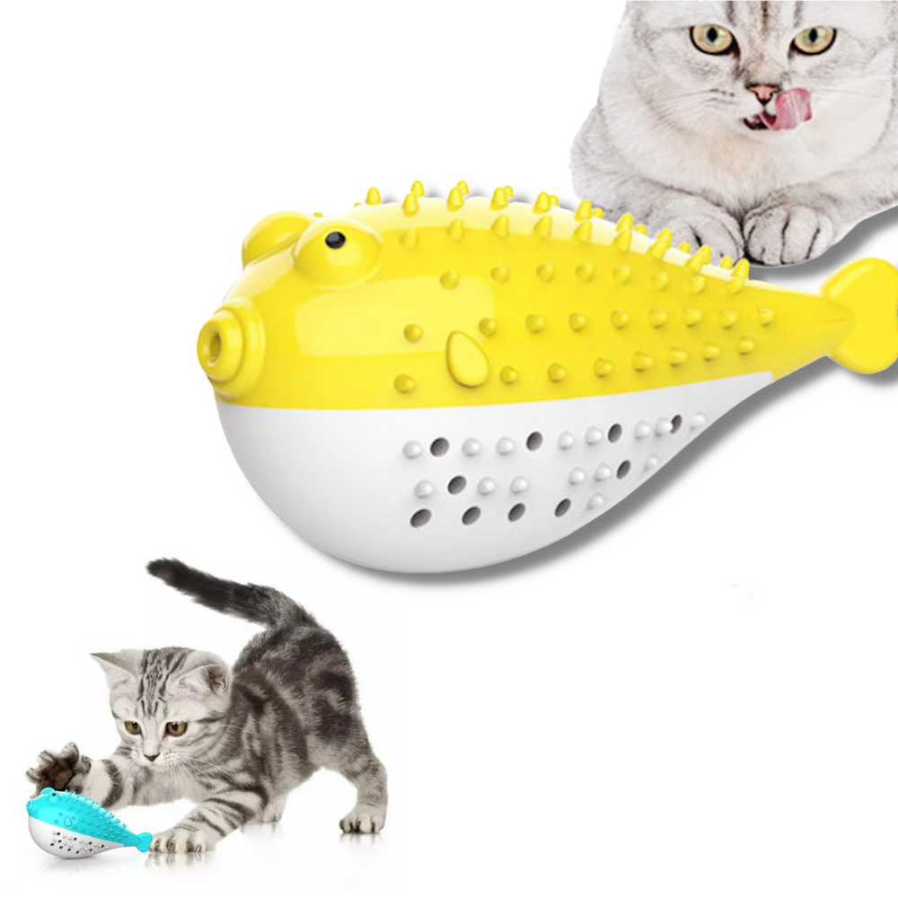 Fish shaped refillable cat toothbrush - Ozerty