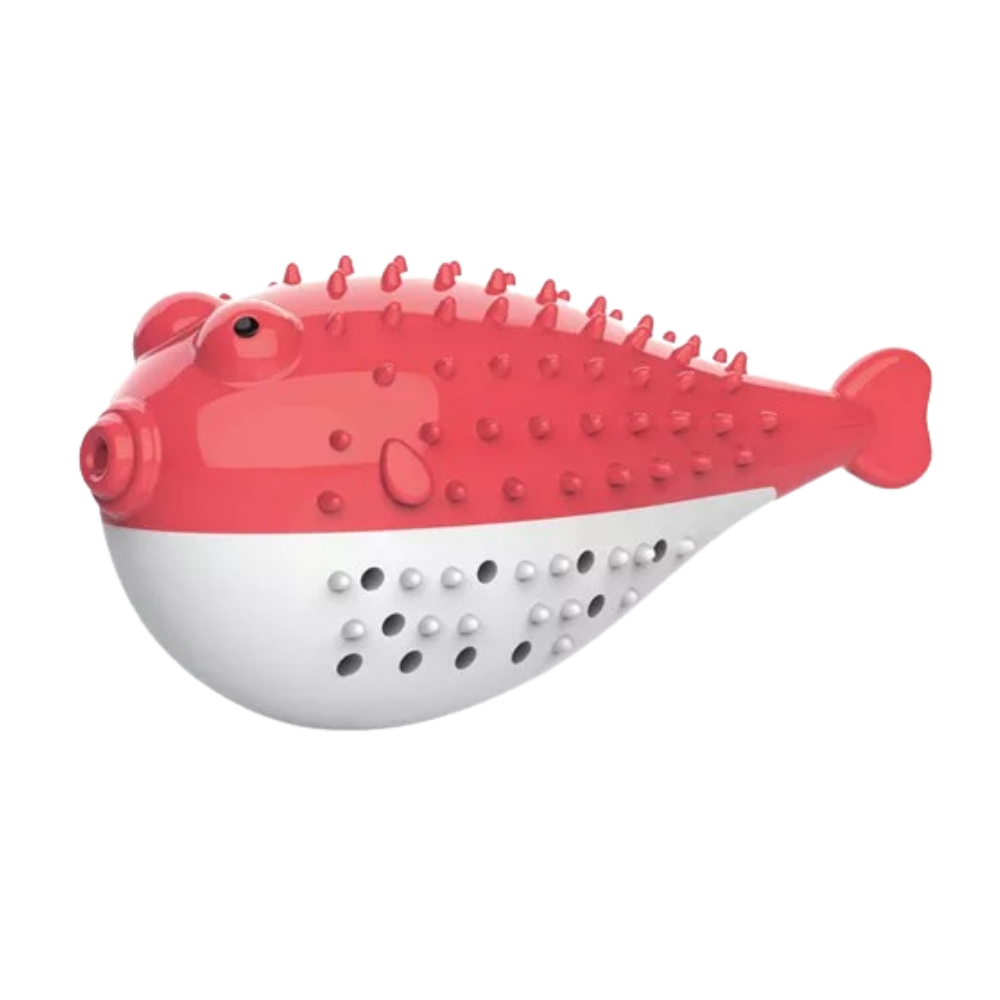 Fish shaped refillable cat toothbrush -Red - Ozerty