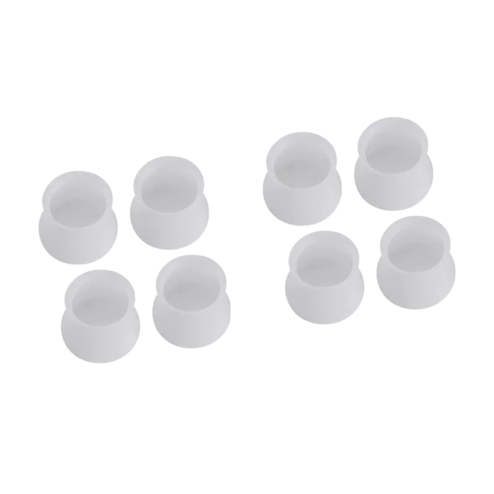 Pack of 8 Furniture silicone protection covers -White - Ozerty