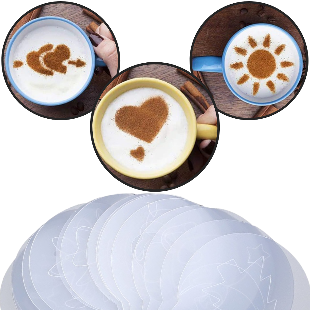 Coffee Stencils (16 Pcs) - Ozerty
