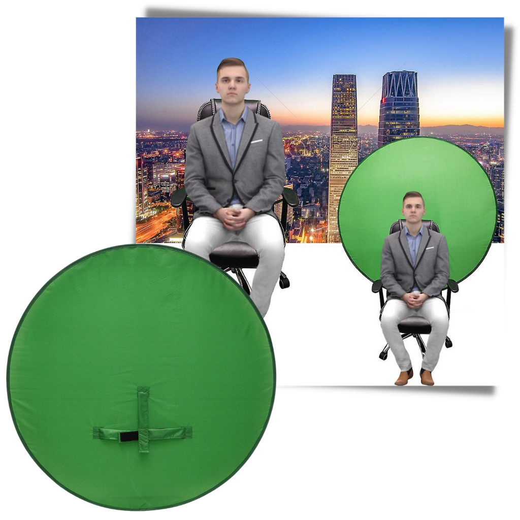 Collapsible Green Screen for Chair - Ozerty