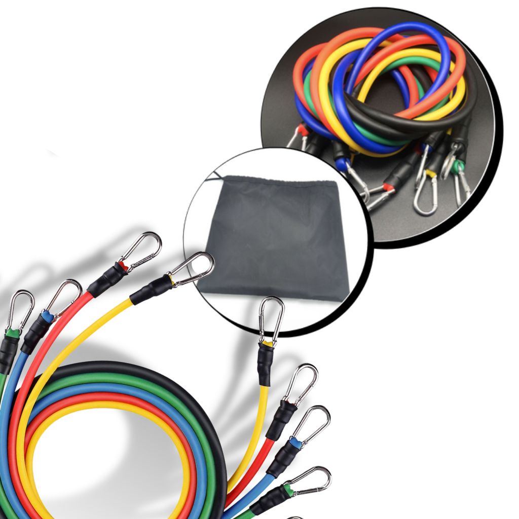 Complete Exercise Resistance Bands Set (11 Pcs) - Ozerty