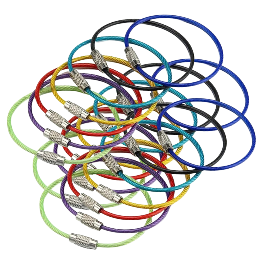 Pack of Flexible Wire Keychains -60Pcs - Ozerty