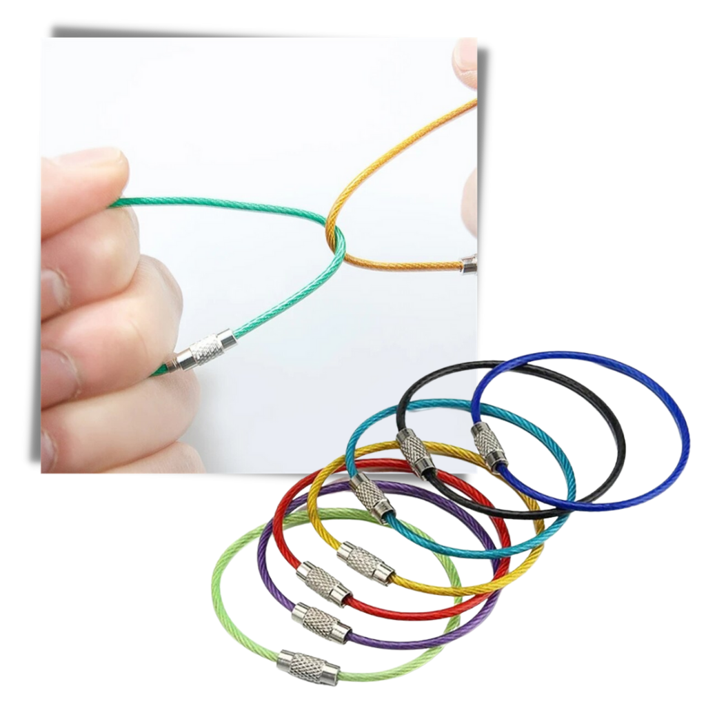 Pack of Flexible Wire Keychains - Ozerty