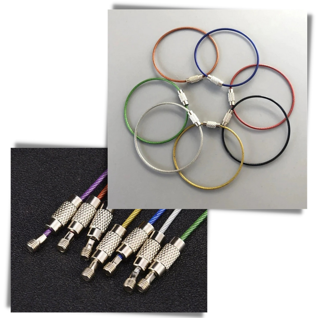Pack of Flexible Wire Keychains - Ozerty
