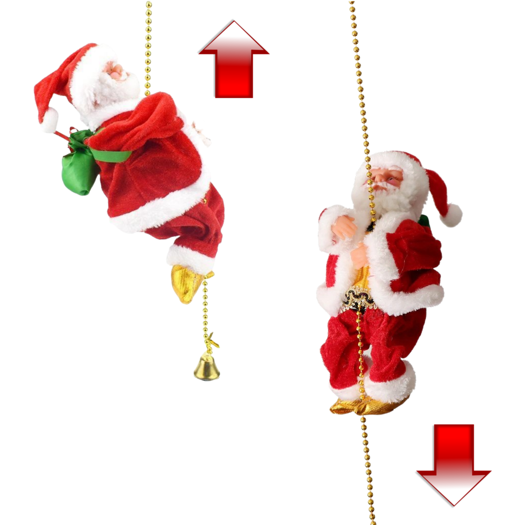 Electric climbing Santa Claus decoration - Ozerty