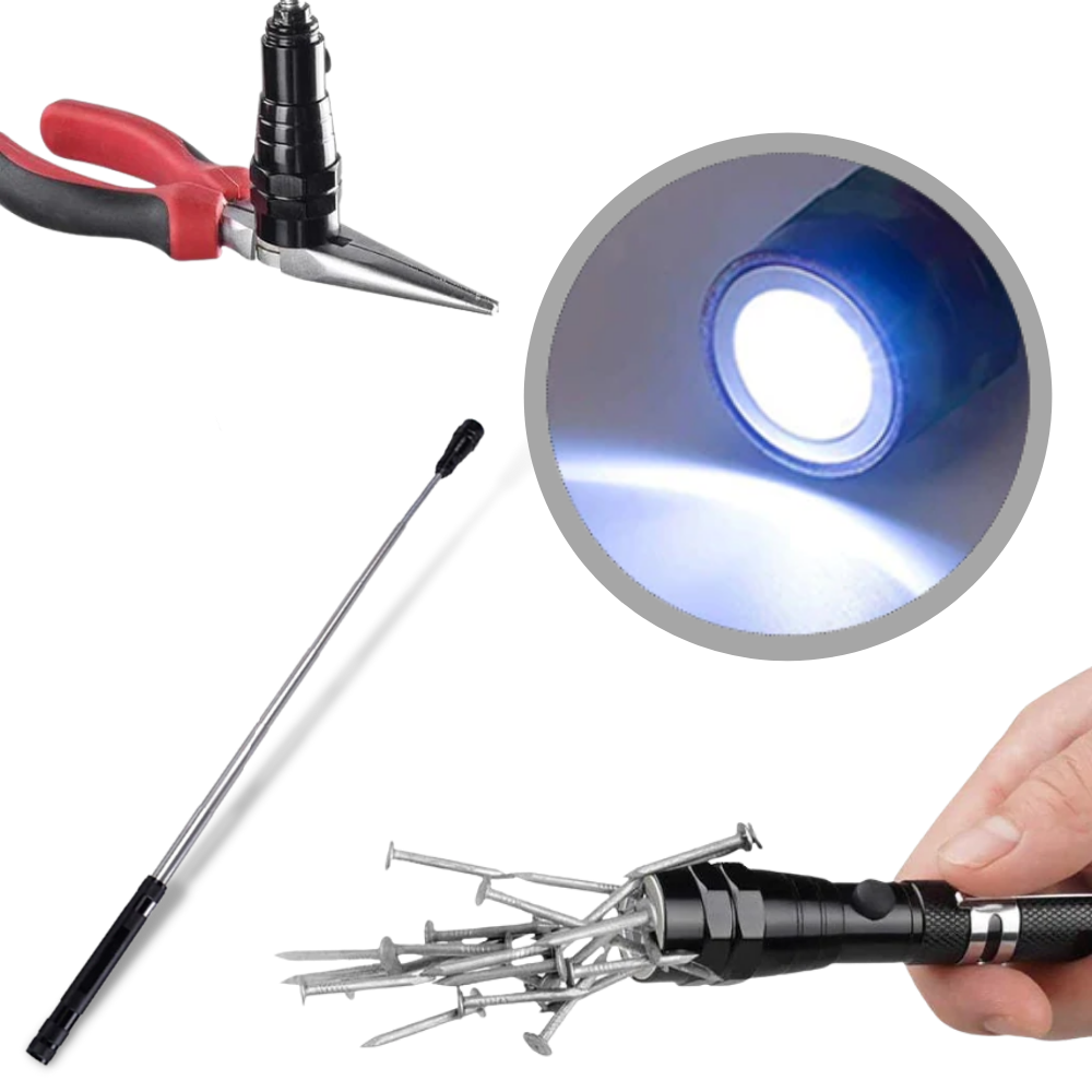 Telescopic Magnetic LED Torch - Ozerty