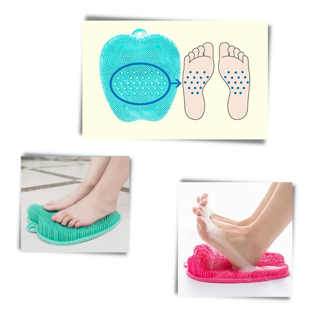 Shower Foot Massager Scrubber & Cleaner Mat - Ozerty