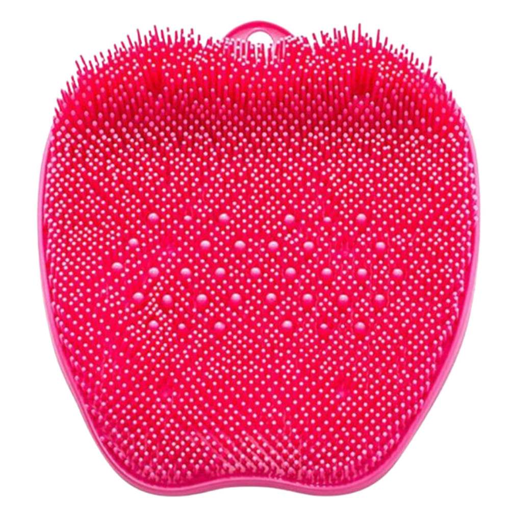 Shower Foot Massager Scrubber & Cleaner Mat -Red - Ozerty