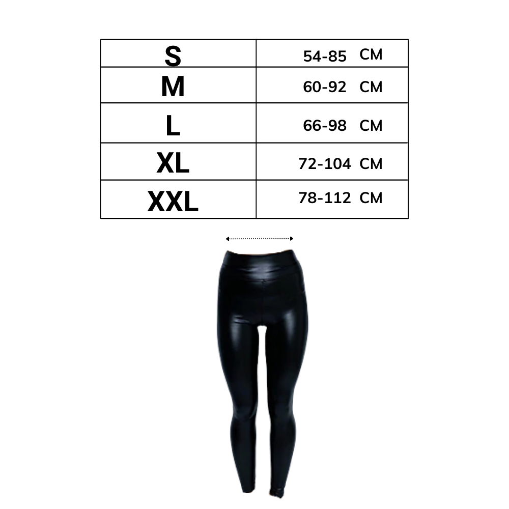 High-waisted Faux Leather Trousers - Ozerty