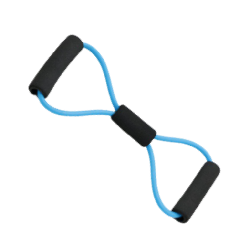 Figure 8 Fitness Resistance Band with Handles -Blue - Ozerty