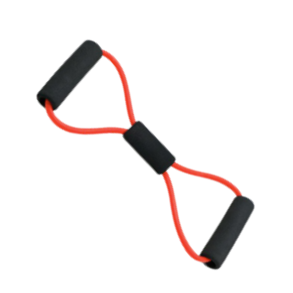 Figure 8 Fitness Resistance Band with Handles -Red - Ozerty