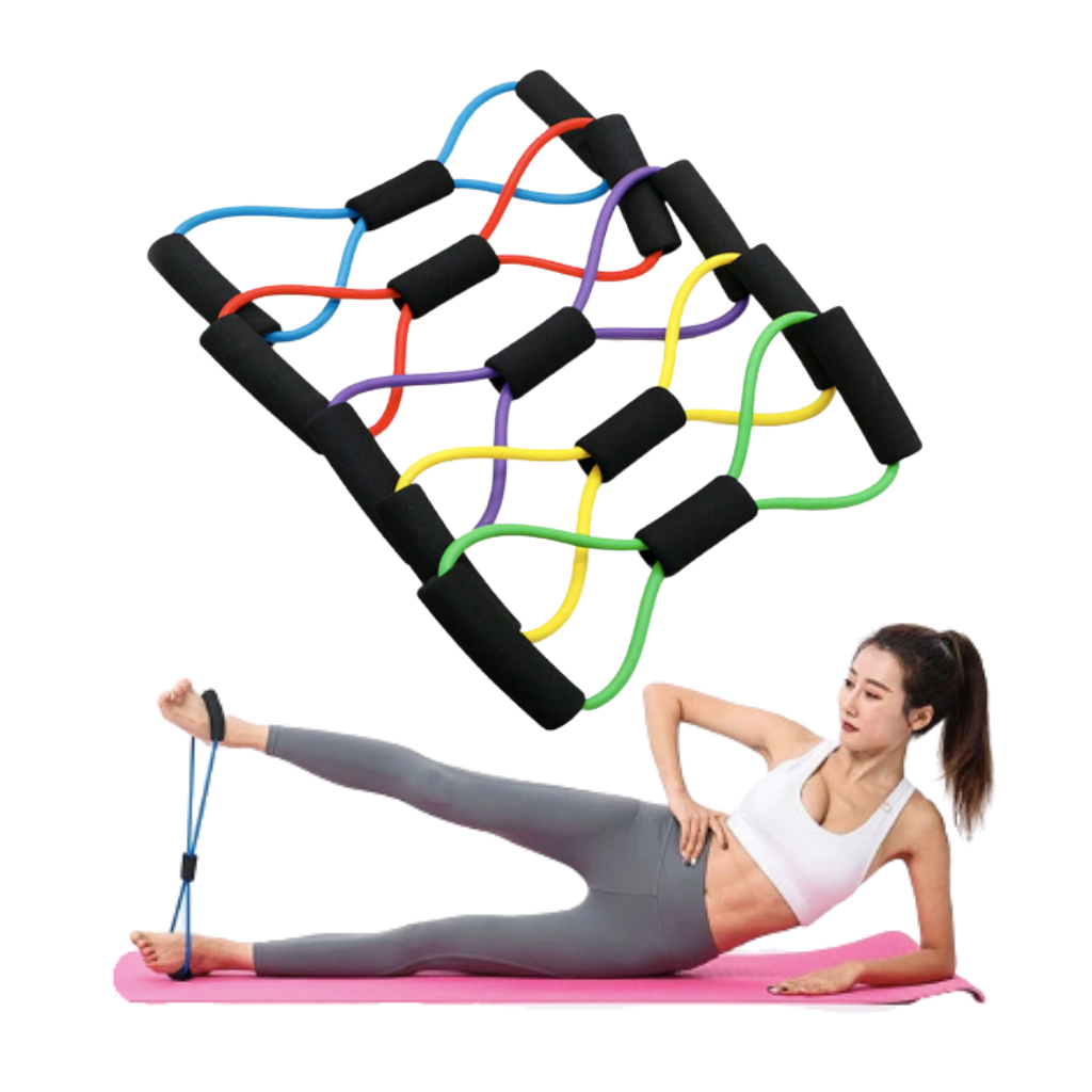 Figure 8 Fitness Resistance Band with Handles - Ozerty