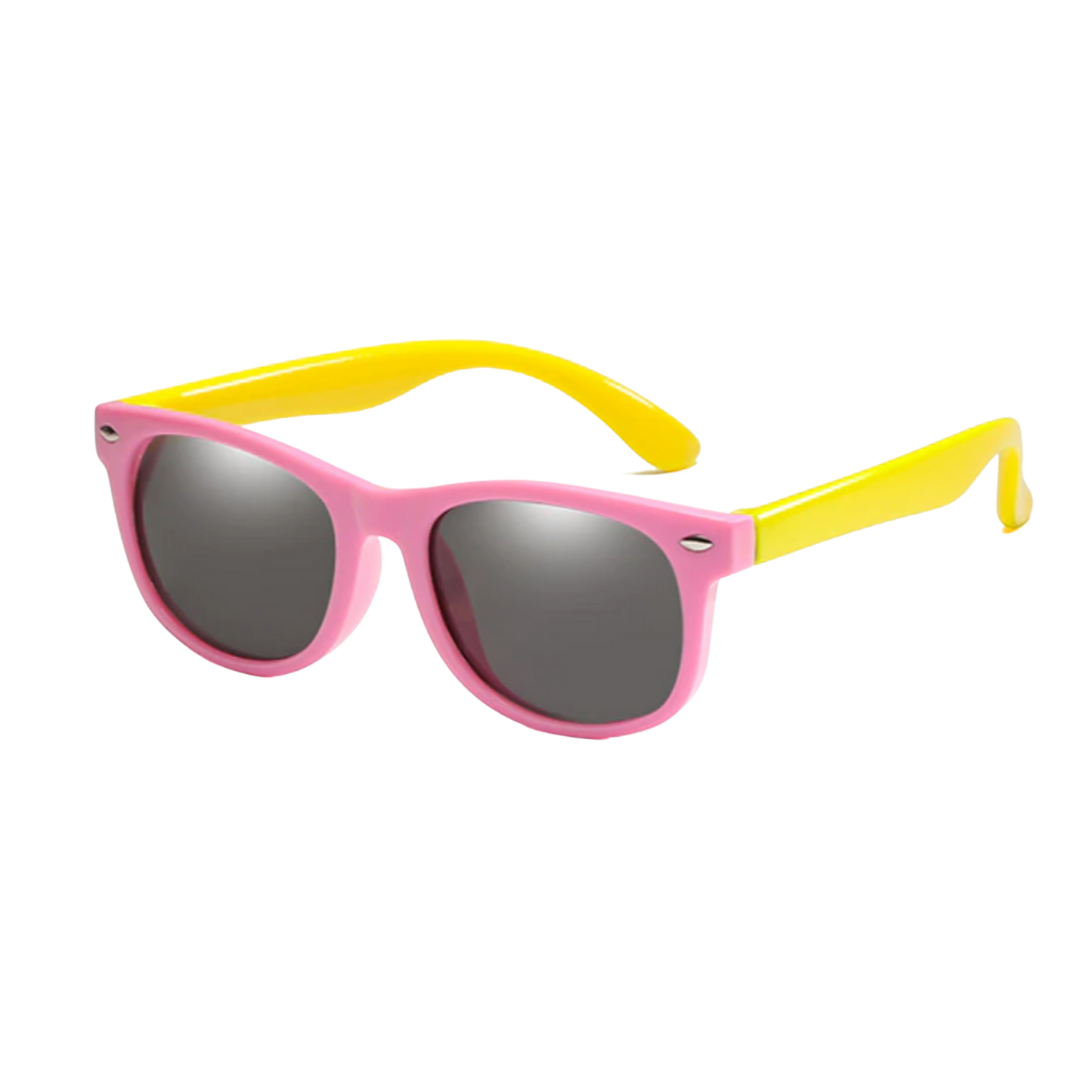 Flexible Polarized Kids Sunglasses -Pink/Yellow - Ozerty