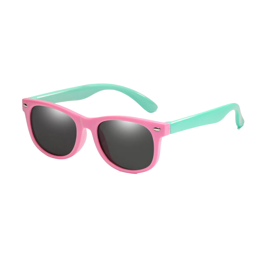 Flexible Polarized Kids Sunglasses -Pink/Green - Ozerty