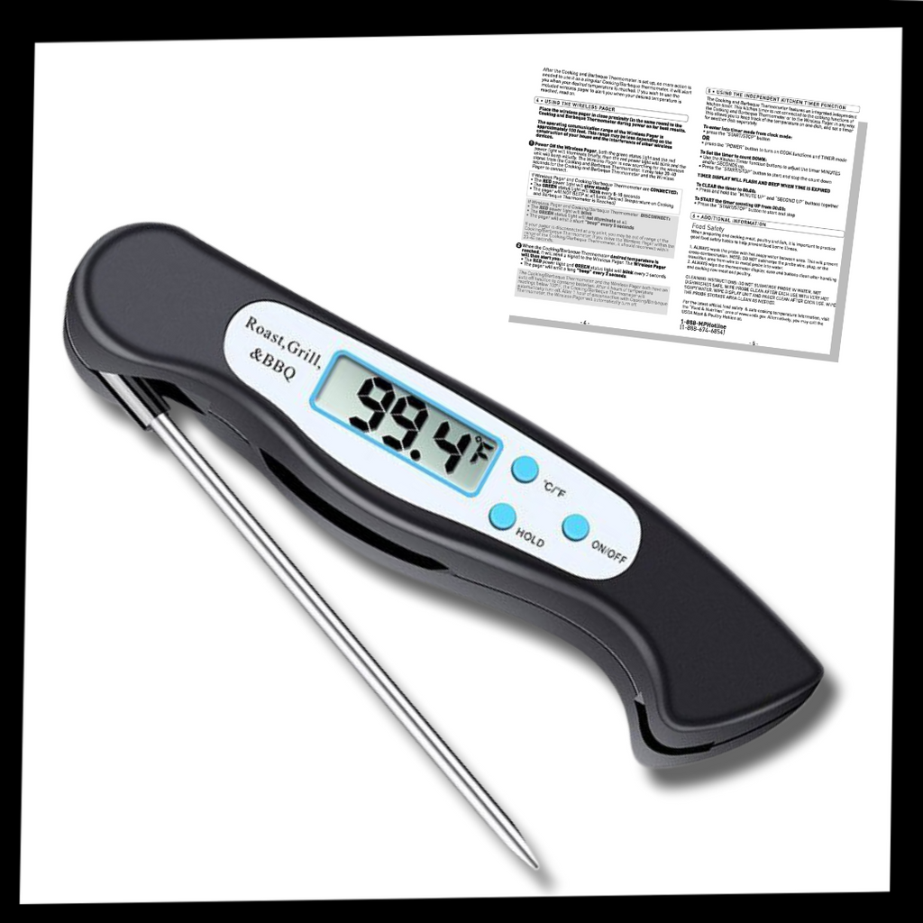 Foldable Instant Read Digital Food Thermometer - Ozerty